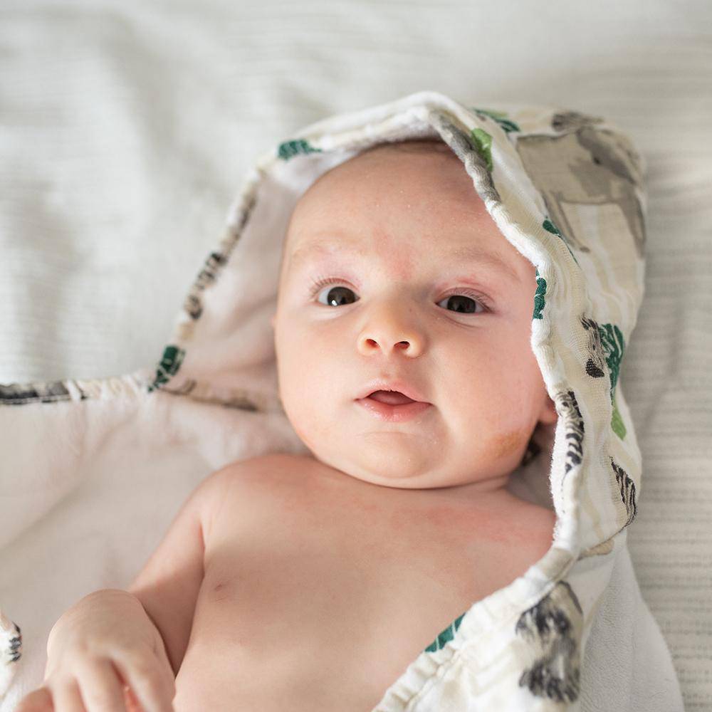 Jungle Baby Hooded Towel - Hooded Towel - Bebe au Lait