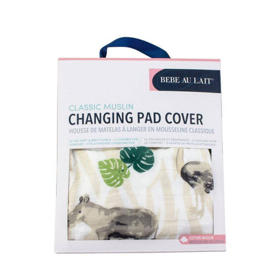 Jungle Classic Muslin Changing Pad Cover - Changing Pad Cover - Bebe au Lait