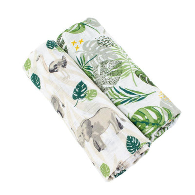 Jungle + Rainforest Classic Muslin Swaddle Blanket Set - Swaddle Blanket - Bebe au Lait