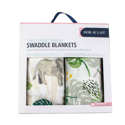 Jungle + Rainforest Classic Muslin Swaddle Blanket Set - Swaddle Blanket - Bebe au Lait