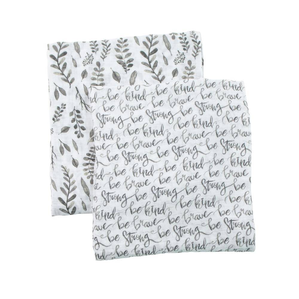 Just Be + Leaves Swaddle Blanket Set - Swaddle Blanket - Bebe au Lait