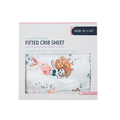 Mermaid Oh-So-Soft Muslin Crib Sheet - Crib Sheet - Bebe au Lait
