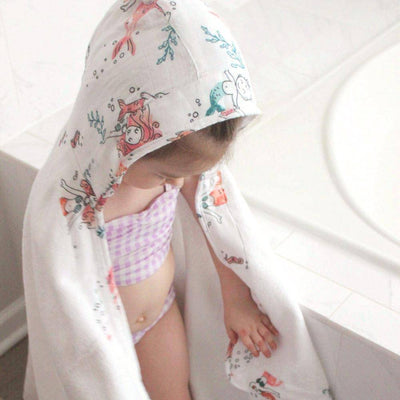 Mermaid Toddler Hooded Towel - Hooded Towel - Bebe au Lait