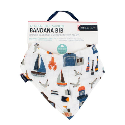 Nautical Oh-So-Soft Muslin Bandana Bib - Bib - Bebe au Lait