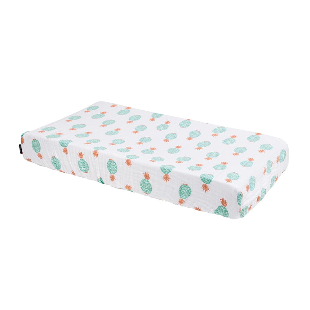 Oahu Muslin Changing Pad Cover - Sale Item - Bebe au Lait