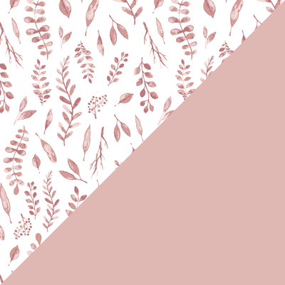 Pink Leaves + Cotton Candy Muslin Burp Cloths - Burp Cloths - Bebe au Lait