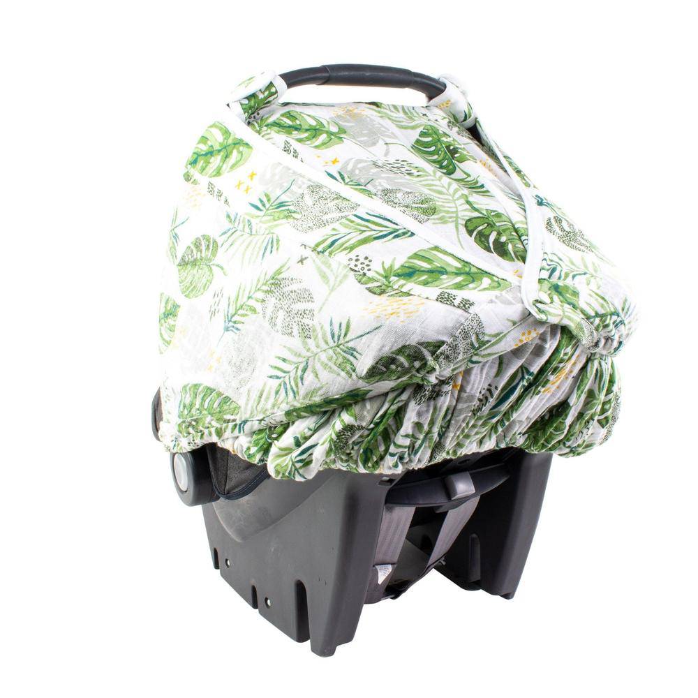 Rainforest Classic Muslin Car Seat Cover - Car Seat Cover - Bebe au Lait