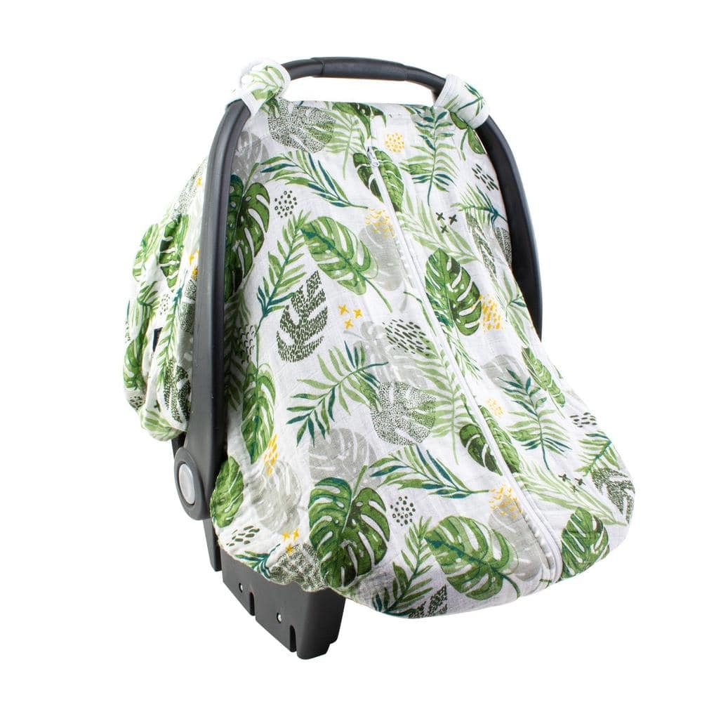 Rainforest Classic Muslin Car Seat Cover - Car Seat Cover - Bebe au Lait