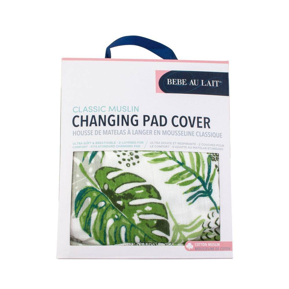 Rainforest Classic Muslin Changing Pad Cover - Changing Pad Cover - Bebe au Lait