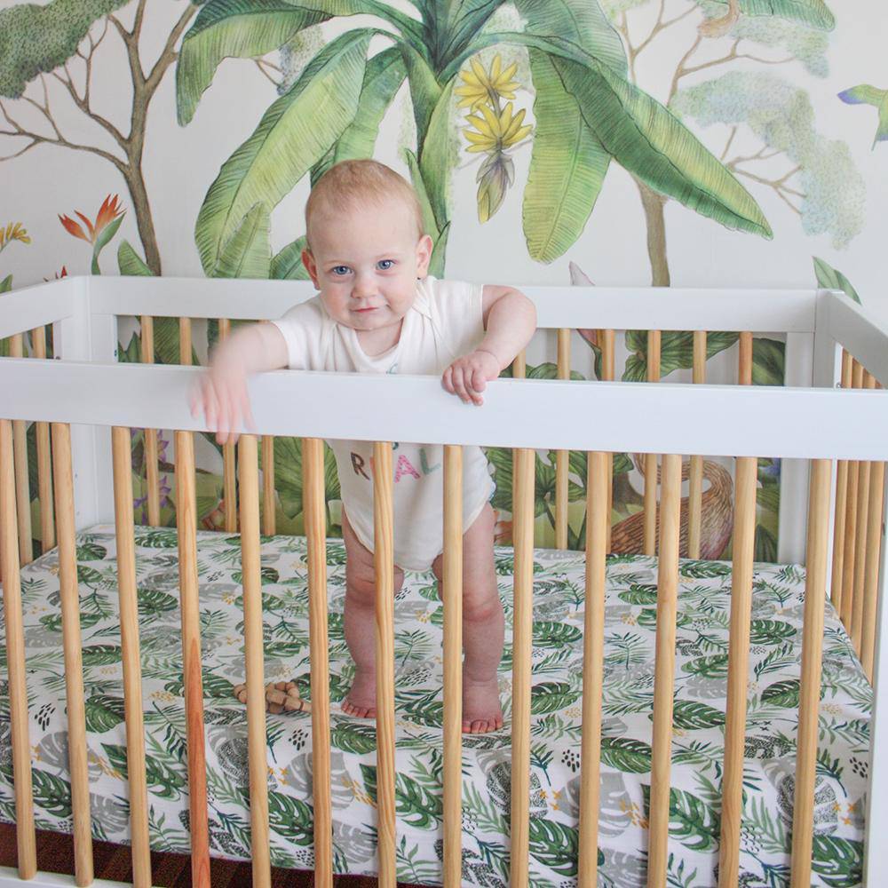 Rainforest Classic Muslin Crib Sheet - Crib Sheet - Bebe au Lait