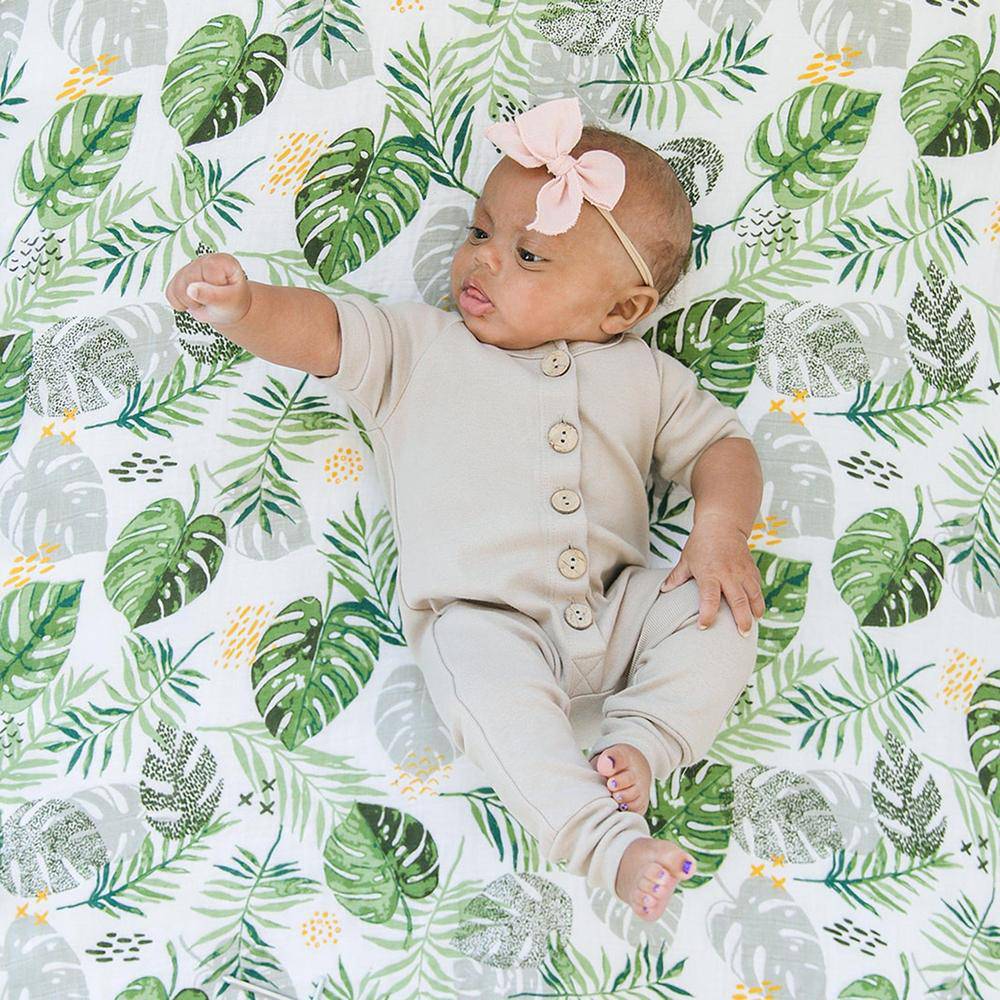 Rainforest Classic Muslin Crib Sheet - Crib Sheet - Bebe au Lait