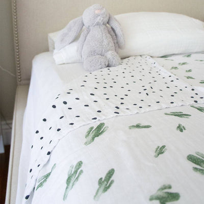 Saguaro + Dottie Oh-So-Soft Muslin Super Snuggle Blanket - Super Snuggle Blanket - Bebe au Lait