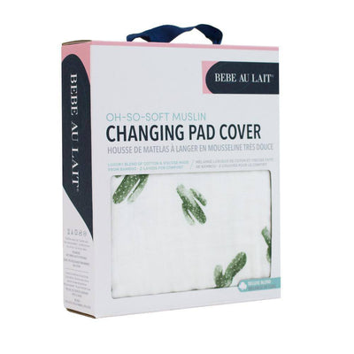 Saguaro Oh-So-Soft Muslin Changing Pad Cover - Changing Pad Cover - Bebe au Lait