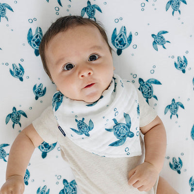 Sea Turtle Muslin Bandana Bib - Bib - Bebe au Lait