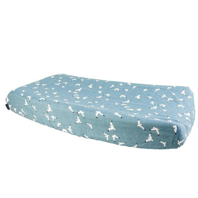 Seagulls Oh-So-Soft Muslin Changing Pad Cover - Changing Pad Cover - Bebe au Lait