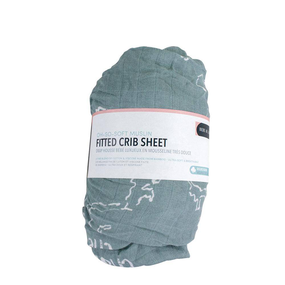 Someday Oh-So-Soft Muslin Crib Sheet - Crib Sheet - Bebe au Lait
