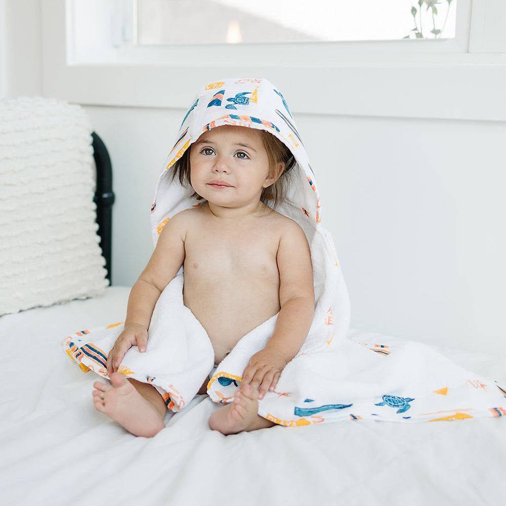 Surf Baby Hooded Towel - Hooded Towel - Bebe au Lait