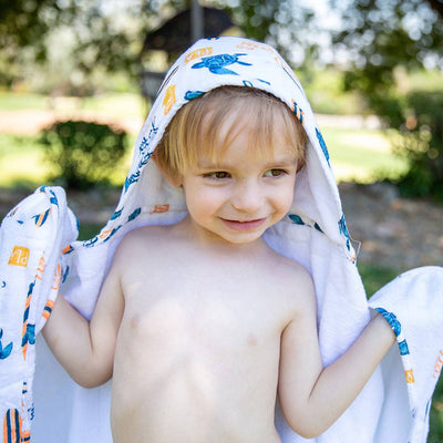 Surf Toddler Hooded Towel - Hooded Towel - Bebe au Lait