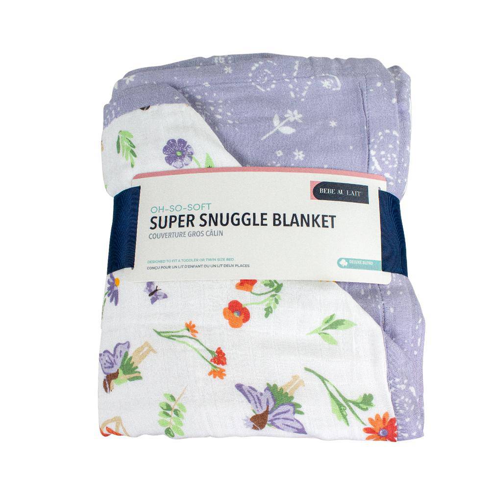 Woodland Fairy + Fairy Dust Oh-So-Soft Muslin Super Snuggle Blanket - Super Snuggle Blanket - Bebe au Lait