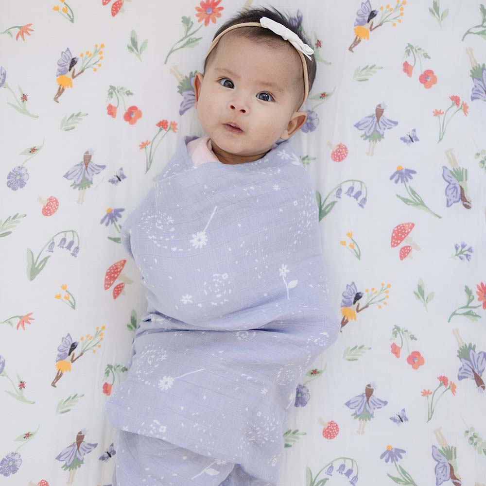 Woodland Fairy + Fairy Dust Oh-So-Soft Muslin Swaddle Blanket Set - Swaddle Blanket - Bebe au Lait