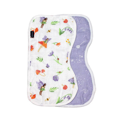 Woodland Fairy + Fairy Dust Oh-So-Soft Muslin Burp Cloths Set - Burp Cloths - Bebe au Lait