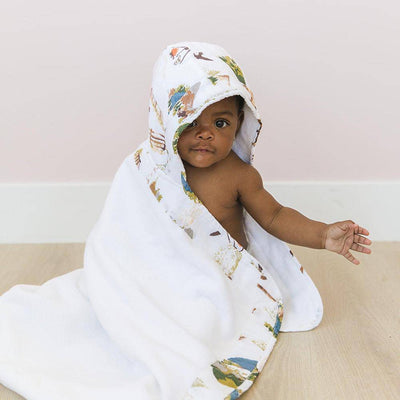 Wyoming Baby Hooded Towel - Hooded Towel - Bebe au Lait