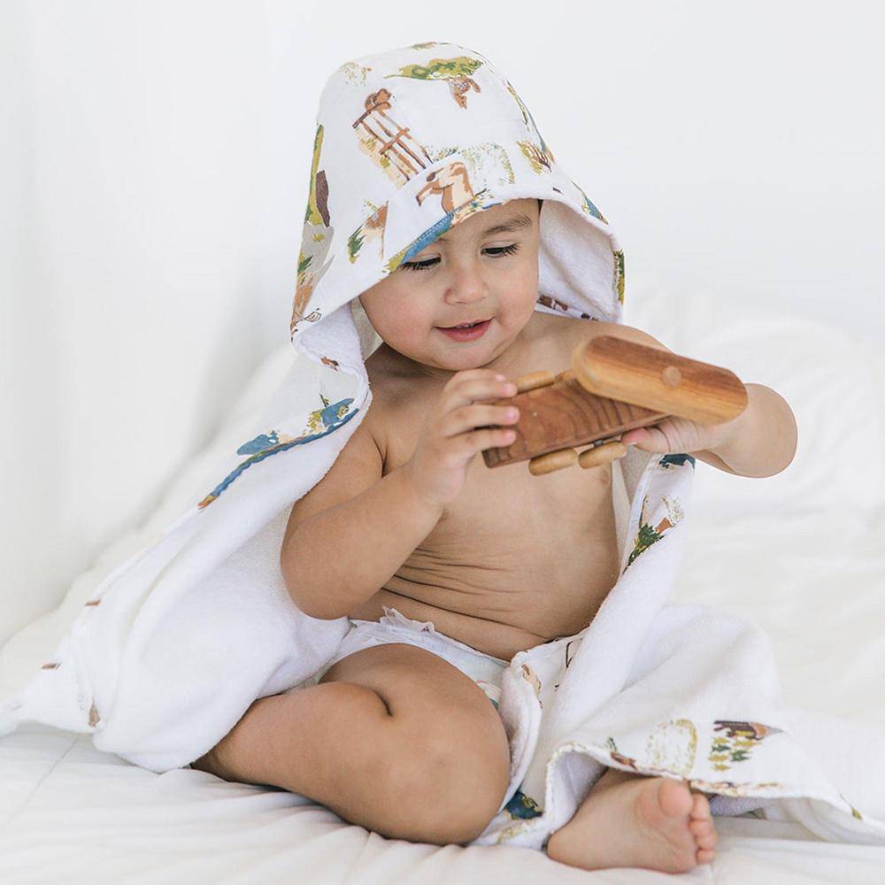 Wyoming Baby Hooded Towel - Hooded Towel - Bebe au Lait