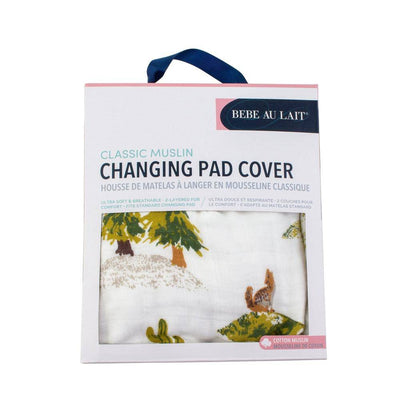 Wyoming Classic Muslin Changing Pad Cover - Changing Pad Cover - Bebe au Lait