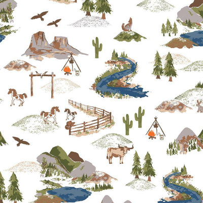 Wyoming Classic Muslin Crib Sheet - Crib Sheet - Bebe au Lait